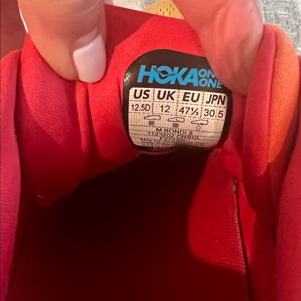 HOKA ONE BONDI 8 - Men’s Running Shoes - SIZE 12.5 - Picture 12 of 13